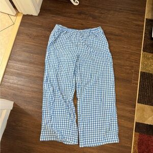 Colsie Blue and White Gingham Pajama Pants